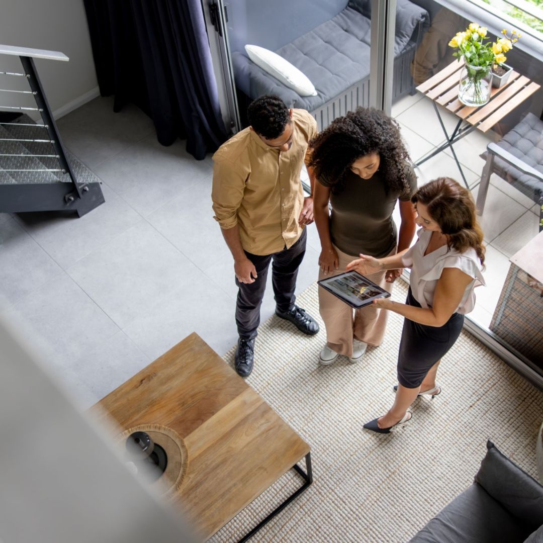 Tenant and landlord meeting at a property